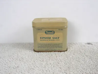 Vintage Rexall Epsom Salt 4 OZ Empty Tin • $4.95