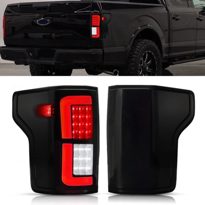 $129.99 • Buy Fit For 2015-2017 Ford F150 F-150 Black Housing Smoke Lens LED Tail Lights