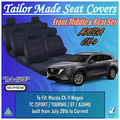 Waterproof Neoprene Seat Covers For Mazda CX-9 (CX9) TC: From 07/2016 To Current • $580