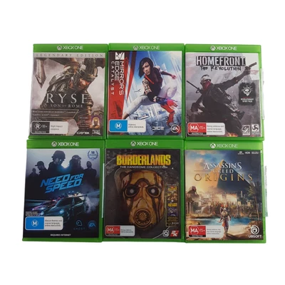 $35 • Buy Xbox One Game Bundle Lot X6 Assassins Creed, RYSE, NFS, Homefront, Borderlands