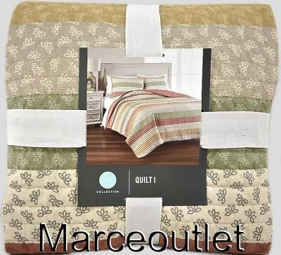 Martha Stewart Collection Ditsy Corduroy KING Quilt Multi • $29.99