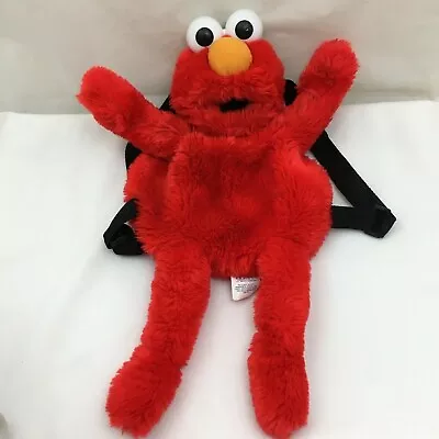 Red Elmo Backpack Full Body Zipper Sesame Street Plush 18  Lovey Toy • $21.99