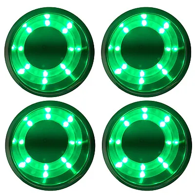 4Pcs Green LED Drink Holder Stainless Steel Marine Boat Cup Holder Truck RV Car • $32.77