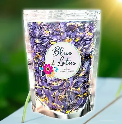 Organic Blue Lotus Crushed Flowers • Egyptian Nymphaea Caerulea • FREE SHIPPING • $68