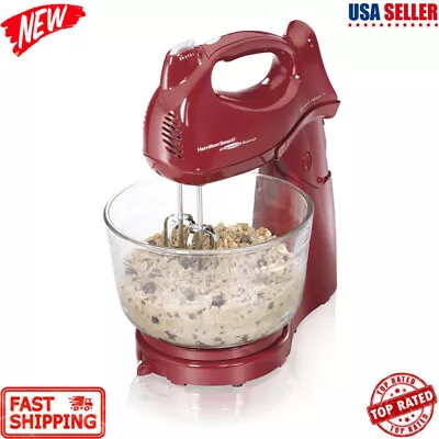 6 Speed Stand Mixer Power Deluxe Hand 4 Quart VERSATILE Dishwasher 12.00 X 12.25 • $28.49