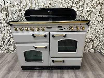 Rangemaster Classic 110 Range Cooker In Goose Grey & Brass Electric REF C59 AGA • £1490