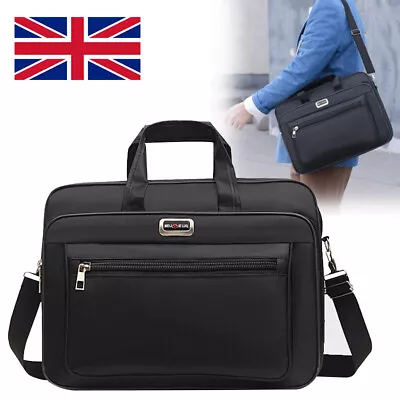 17  Laptop Bag Waterproof​ Business Notebook Briefcase Shoulder Bag Case Black • £10.69