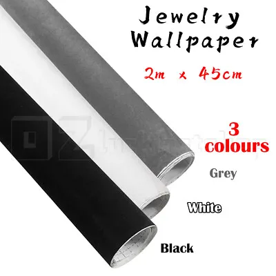 2 Metres Jewelry Wallpaper Roll Self Back Velvet Felt Fabric Adhesive Sticky  • $14.49