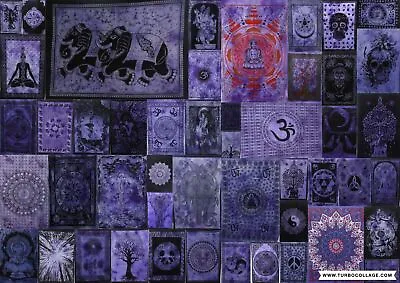 Tapestry Small Poster Bohemian Wall Hanging Indian Mandala Throw Decor Yoga • £10.92