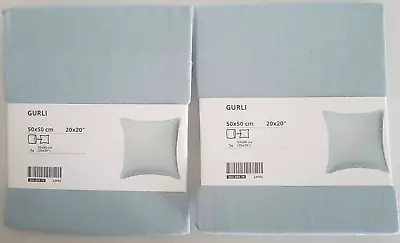 Ikea Gurli 2 X Cushion Cover Size 50 X 50cm Colour Light Blue • £11.99