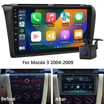  9'' For Mazda 3 2004-2009 Car Stereo Radio Wireless Carplay Android 13.0 2G+64G • $119.87