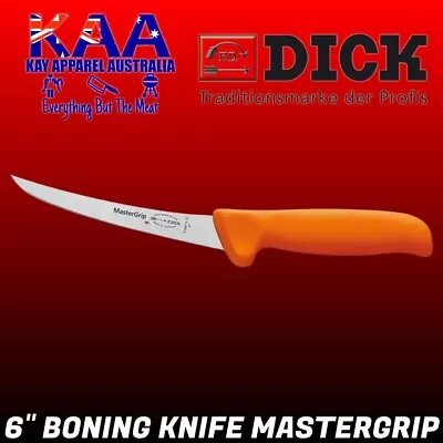 F.Dick 6  MasterGrip Boning Knife Curved Blade Stiff Orange 8 2891 15 1-53 • $32