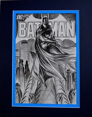 BATMAN Guards Gotham B/W Sketch Cover Art PRINT Professionally MATTED Alex Ross • $26.39