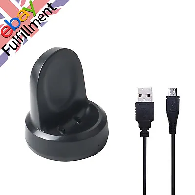 Wireless Charger Dock With 60cm USB Cable For Galaxy Smart Watch Gear S2 S3 R800 • £11.99