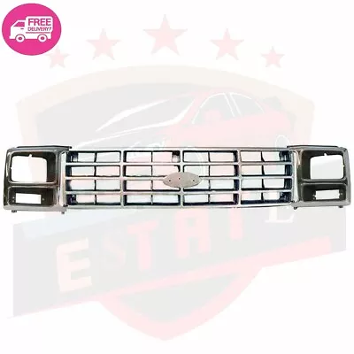 New FORD F-150 BRONCO For 1982-1986 Front Grille Silver & Headlamp Door Set 3pc • $250.40