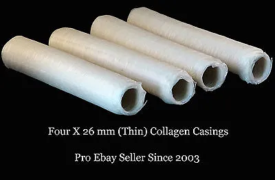 $42 • Buy 70 Metres Sausage Skins Casings Collagen - 4 X 26 Mm + 7 E-Books & Free EXPRESS