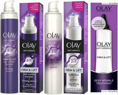 OLAY Anti-Wrinkle FIRM & LIFT Face Booster Serum/Hydration Primer/Deep Treatment • £16.99