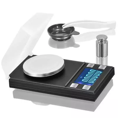 	Digital Milligram Scale 50G/0.001G Lab Balance Diamond Gold Weighing Pans Lcd	 • $22.85