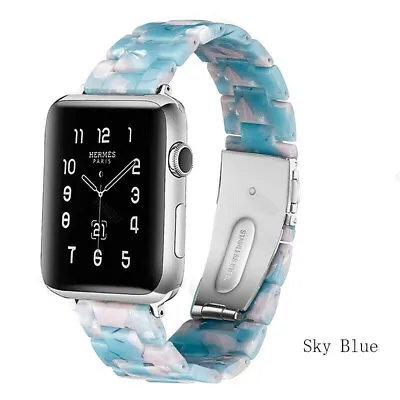 $26.99 • Buy Resin Watch Band Strap Bracelet Iwatch 7 6 5 4 3 2 SE For Apple Watch 38 42 44MM