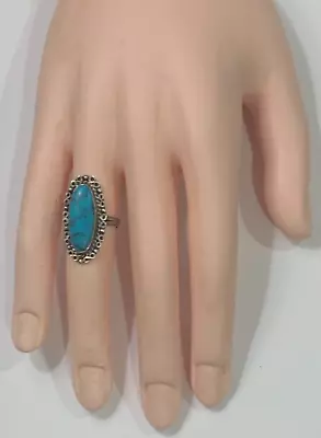 Womens Vintage Native American 925 Sterling Silver & Turquoise Ring Size 6 • $19.99