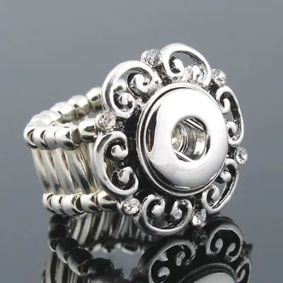 SMALL SNAP * Vintage Style Stretch Ring 12MM Interchangeable Jewelry Fits Ginger • $8.99