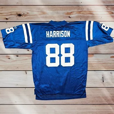 N2 Mens NFL Indianapolis Colts Marvin Harrison Football Jersey #88 Blue Size XL • $39.99