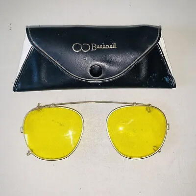 Vintage Bushnell Yellow Driving Glasses With Case Old • $19
