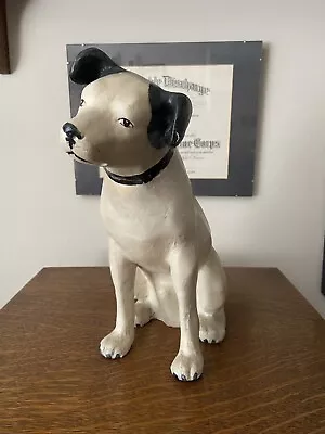 Antique 11” RCA Victor Radio Paper Mache Nipper Dog Store Advertising Sign • $229