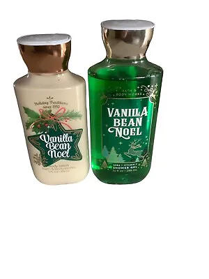 Bath & Body Works Vanilla Bean Noel Set Shower Gel & Body Lotion 2 Piece 8 Oz • $13.90
