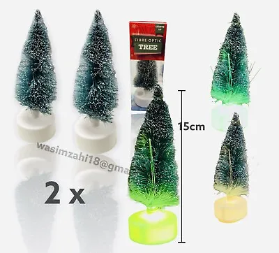 £6.99 • Buy 2 X Fibre Optic Colour Changing LED Christmas Tree Decoration Light-Up Ornament