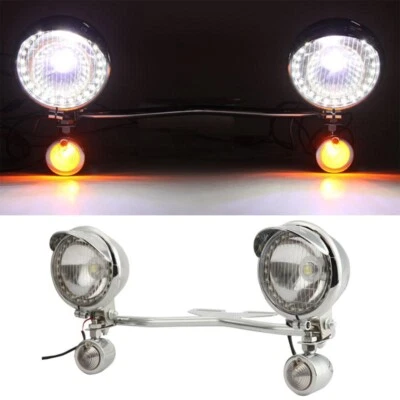 $95.99 • Buy Passing Turn Signals Light Bar For Yamaha V-Star XVS 650 1100 Classic Silverado