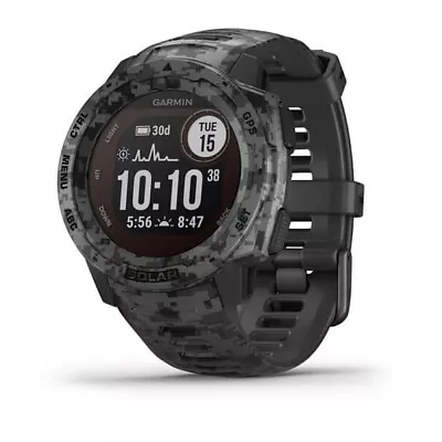 Garmin Instinct Solar GPS/GLONASS/Galileo - Optical HRM Watch - Graphite Camo • $749