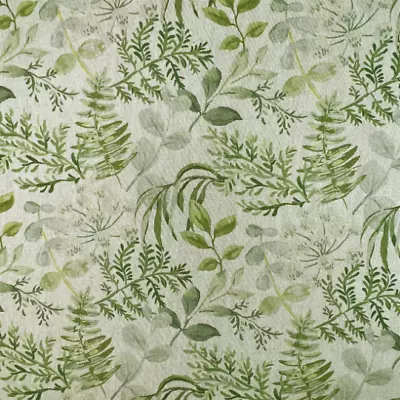 Leaves Floral Green Tablecloth Linen Look Various Size • £25