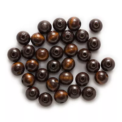 10-400 Piece 6 Color Round Wood Loose Spacer Beads Jewelry Making 4-20mm • $3.09