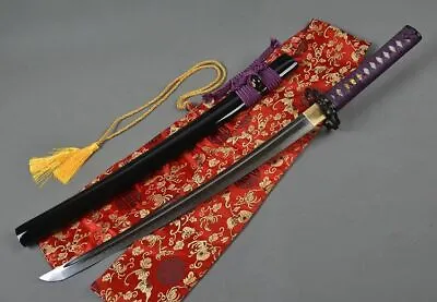 Handmade Clay Tempered T10 Steel Japanese Samurai Sword Wakizashi Very Sharp • $247.39