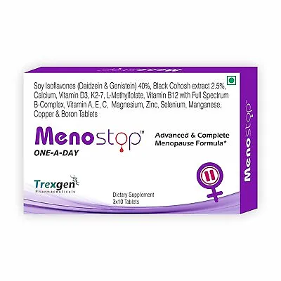 MENOSTOP Women's One-a-day Menopause Formula (30 Tablets)natural Herbs • $26.94