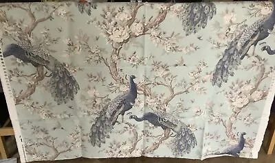 Laura Ashley Belvedere Duck Egg Fabric / Material / Remnant X 2.5 Metres • £45