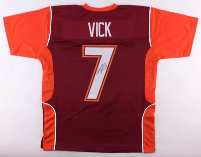 Michael Vick Signed Virginia Tech Hokies Orange Jersey (JSA) #1 Pick 2001 Draft • $189.95