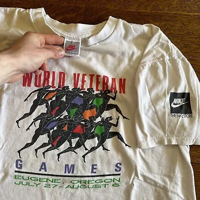 Vintage 90s Nike World Veteran Games Oregon T-shirt Size L￼ • $80