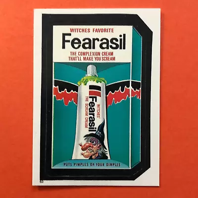 1986 Wacky Packages Fearasil Cream #63 Topps Album Sticker Clearasil Satire • $2.49