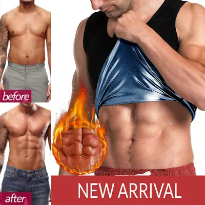 $29.99 • Buy Men Waist Trainer Vest For Weight Loss Sauna Tank Tops Workout Sweat Body Shaper
