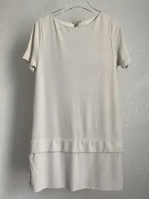 H&m Trend Dress Off White Mini Stretchy Size Uk 10 • $7.47