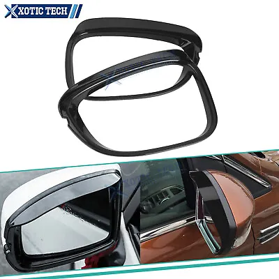 Glossy Black Side Mirror Rain Visor Molding Cover Trim For Honda Accord 2018-22 • $21.96