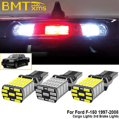 2 White 1 Red 912 921 LED Cargo 3rd Brake Light Bulbs For Ford F-150 1997-2008 • $11.98