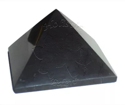 60mm Shungite Polished Pyramid EMF Protection Air Purifier Crystal Health Stone • $37.50