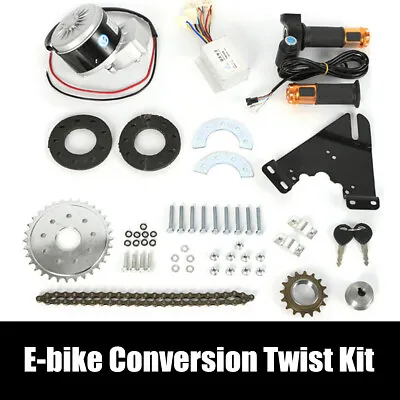 Electric Conversion Twist Kit For Bike Left Chain Drive Custom 24V250W+Freewheel • $87.40