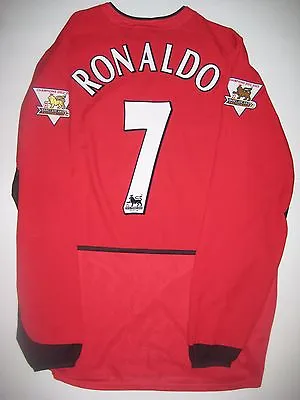 2003-2004 Nike Manchester United Cristiano Ronaldo Long Sleeve Jersey Kit Shirt • $699.99