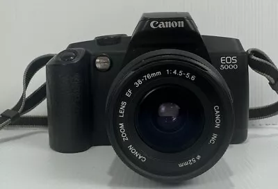 Canon EOS 5000 Film Camera W/ Canon Zoom EF 38-76mm 1:4.5-5.6 Tested & Working • $120