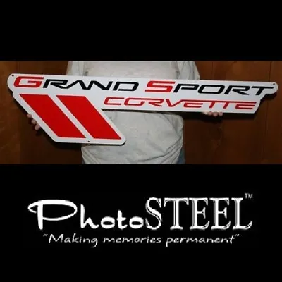 C6 Corvette Grand Sport Metal Gs Emblem Sign 35  X 10  In Size Wall Art • $74.95