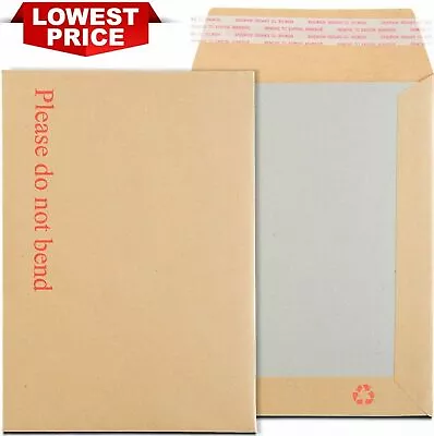 Hard Card Board Back Backed Envelopes  Please Do Not Bend  Manilla Brown Rigid • £57.69